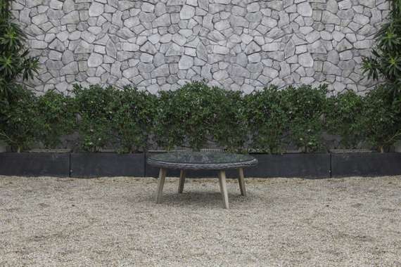 Комплект уличной мебели Jura из массива акации, алюминия и ротанга, серый, антрацит