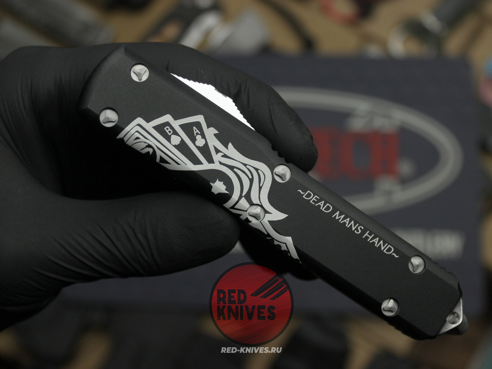 Нож Microtech Ultratech "Dead Man's Hand" T/E A+++ (Правый) Tanto - клинок апокалиптик