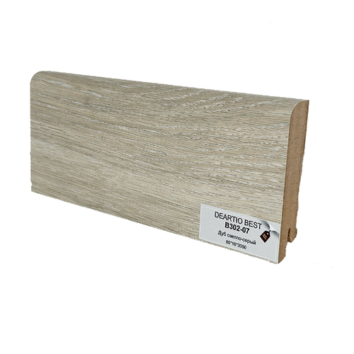 Плинтус МДФ Деартио B302-07 Дуб светло-серый 80х16х2050