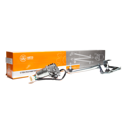 Привод стеклоочистителя, ГАЗ, н/о, в сборе с трапецией, эл. двигатель аналог Bosch, 12 В