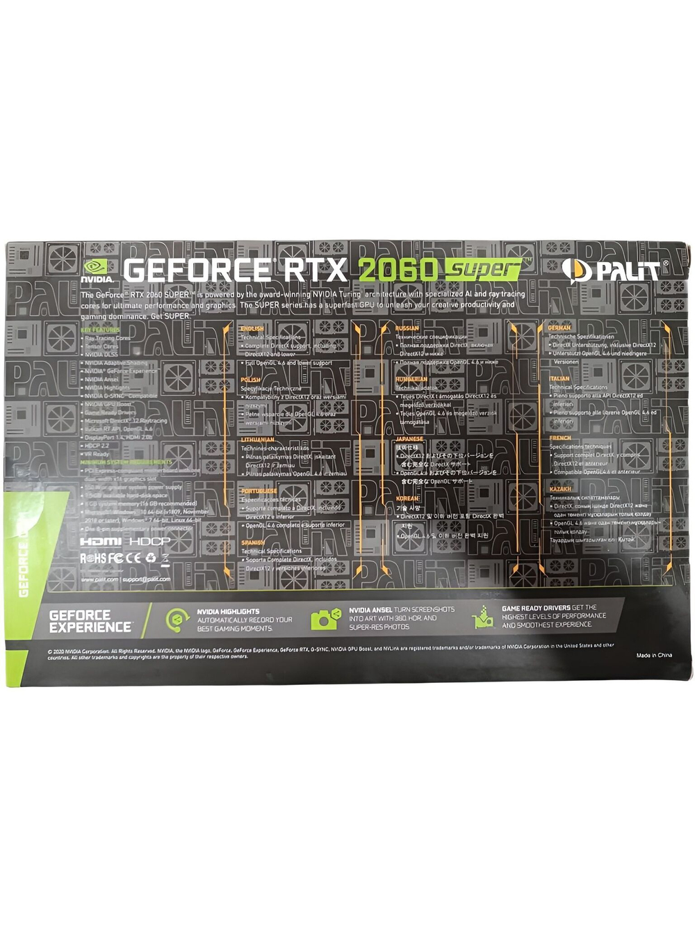 Видеокарта Palit GeForce RTX 2060 SUPER Dual 8Gb