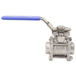 Stainless steel ball valve Elephant BV.W.Fp.316.200 986 psi, full port, for welding, with ISO 5211 mounting pad and handle