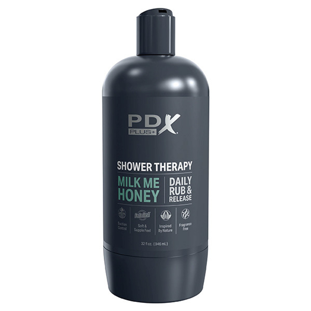Мастурбатор-вагина 20,7см в виде бутылочки от шампуня PipeDream PDX Plus Shower Therapy Milk Me Honey Light Stroker RD62121