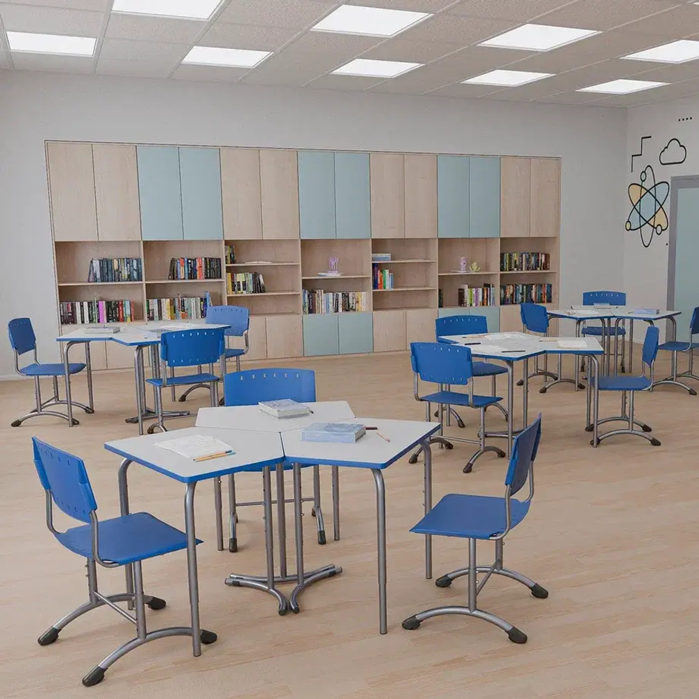 Стол Мобильный пятиугольный на металлокаркасе