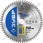 ЗУБР Чисторез 250 x 30мм 60Т, диск пильный по дереву
