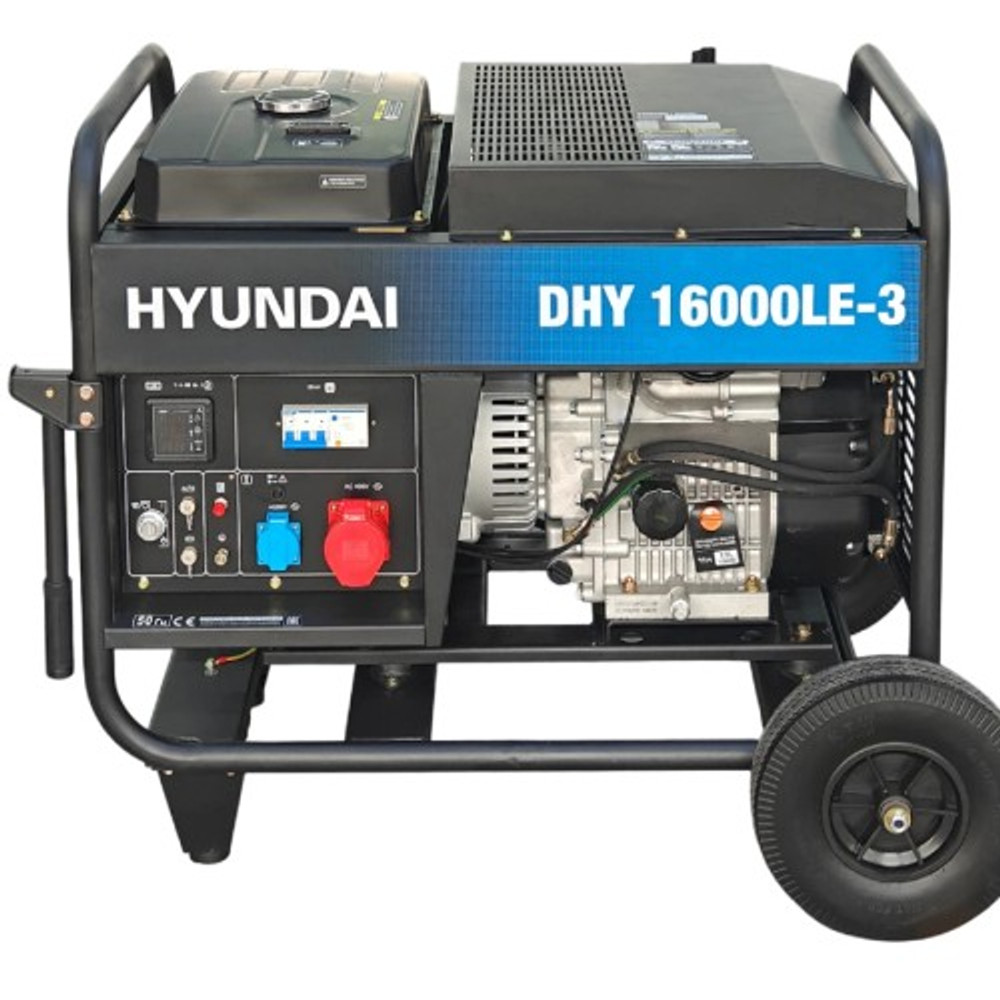 Электростанция дизельная с воздушным охлаждением HYUNDAI DHY 16000LE-3 открытая