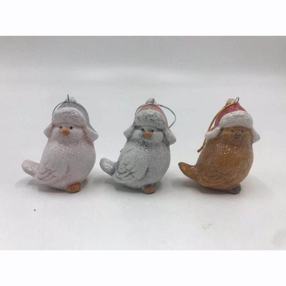 GAEM Изделие декоративное подвесное" Медвежонок, Птичка, Ёжик, Мышка, Белочка", L5,5 W3 H7 см, 24в.