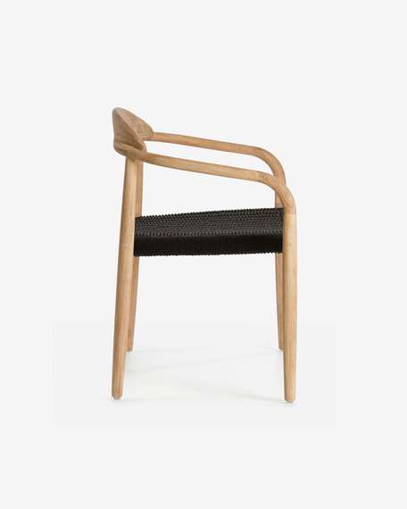 Стул Glynis массив эвкалипта с черным сиденьем
