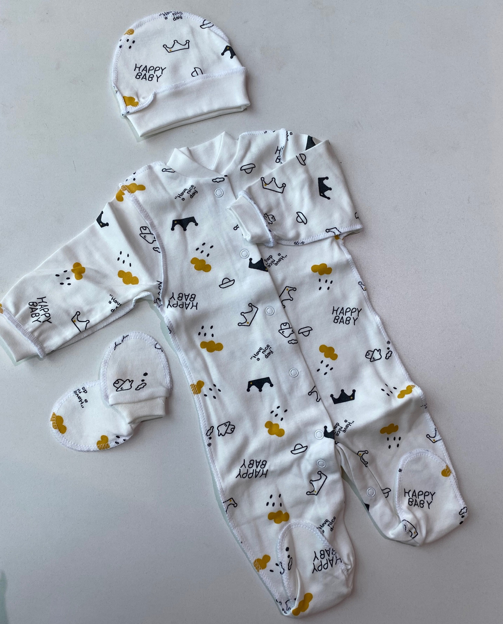 Комплект на выписку "Милашка" (7 пр.) - весна-осень (Цвет: Коричневый)