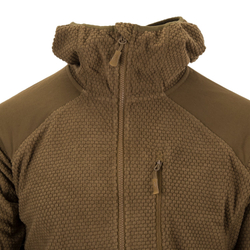 Helikon-Tex ALPHA HOODIE Jacket - Grid Fleece - Coyote