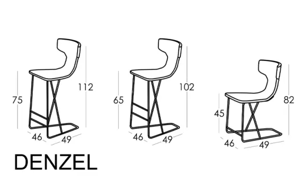 Полубарный стул Denzel