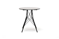 "Конте" интерьерный стол из HPL круглый Ø70см, цвет "серый гранит"