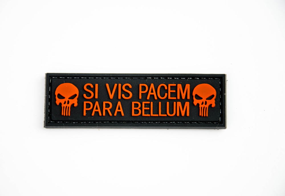 Шеврон Punisher. Si Vis Pacem Para Bellum PVC. Чёрный