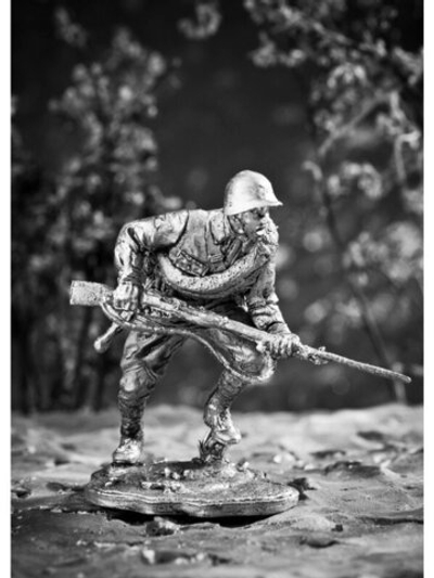 Оловянный солдатик Боец РККА в атаке. 1942 г.
