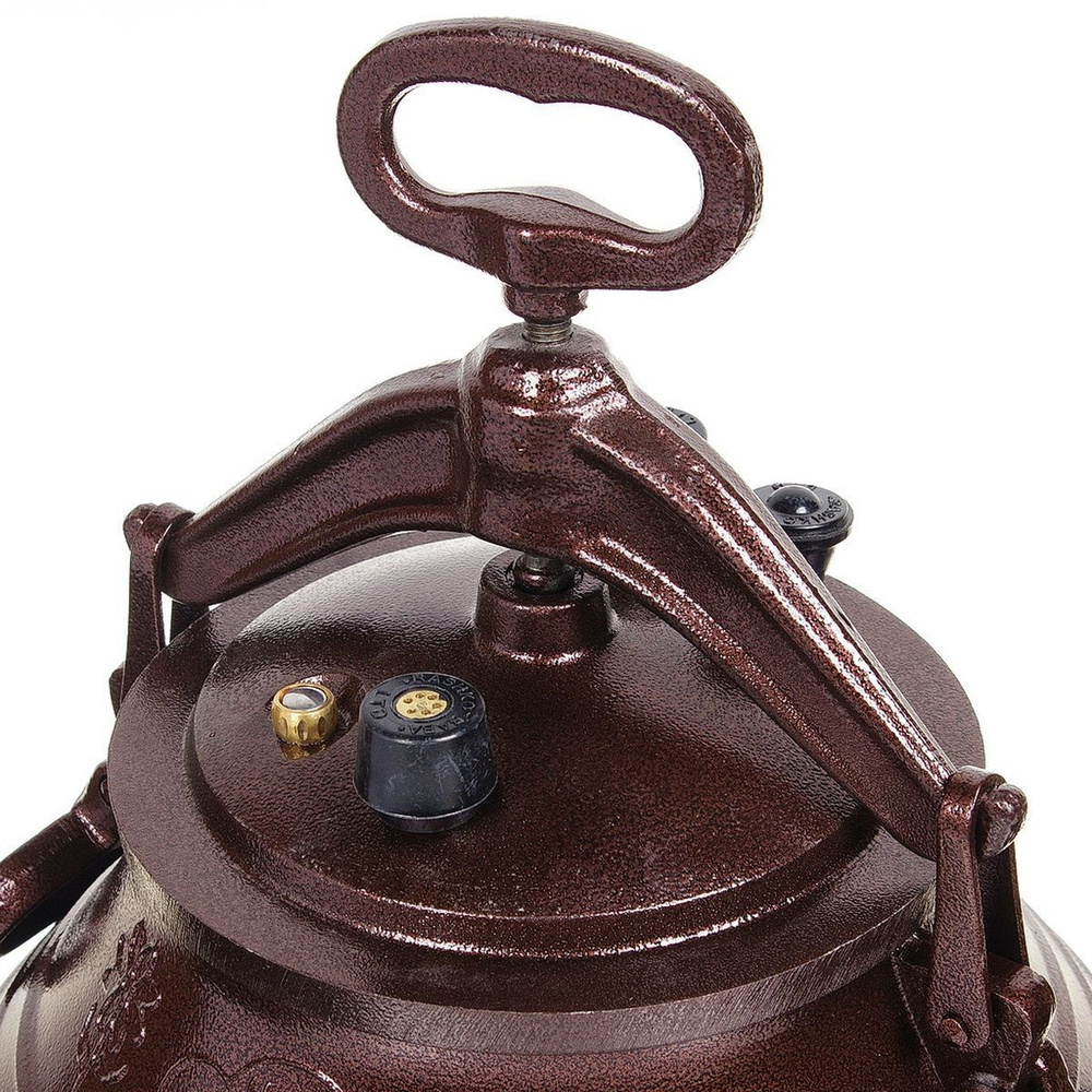 Казан афганский алюминий, 10 л, с крыш, с ручками, двухцветный, adr10