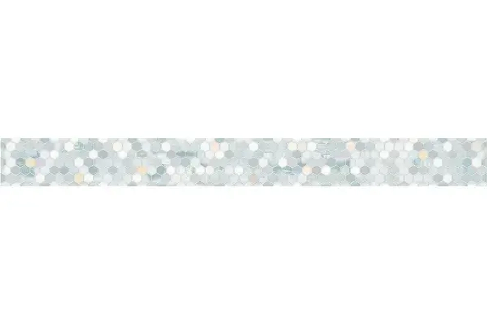 Бордюр Alma Ceramica BWA60ALS006 Alaris 6x60 белый / голубой глянцевый под мозаику