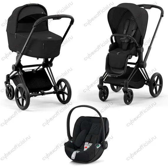 Детская коляска Cybex Priam IV 3 в 1 Sepia Black