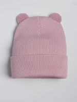 Шапка для девочки с ушками осенняя