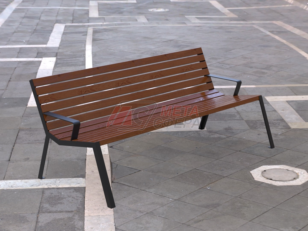 Скамейка Брюссель с подлокотниками