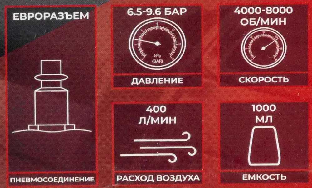 Пистолет пневматический ''Tornado'' для химчистки салона а/м с емкостью 1л (4000-8000об/мин, расход воздуха 400 л/мин,6-9.6 бар) FORCEKRAFT FK-203818