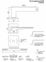 Ручки дверные Code Deco Slim H-30133-A-CRS
