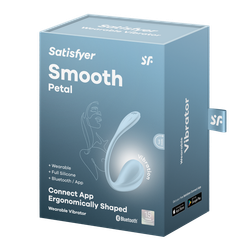 Виброяйцо Satisfyer Smooth Petal, голубой
