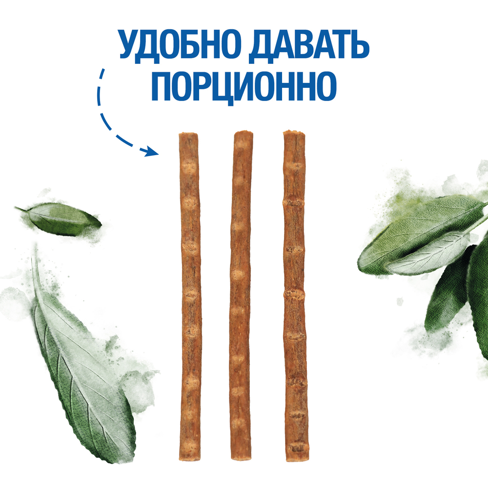 Лакомство Monge Gift Dental для кошек "Мягкие палочки" со свежим мясом кролика и шалфеем для чистки зубов 15 г
