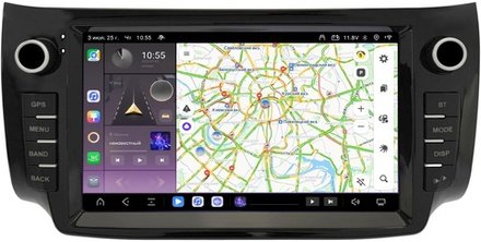 Магнитола для Nissan Sentra/Sylphy B17 2012-2023, Tiida 2015 - Carmedia SF-9666 (кнопки) QLed, Android 13, TS20, CarPlay, SIM-слот