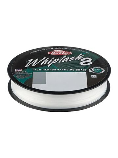 Шнур плетеный для рыбалки Berkley Whiplash8 Crystal (прозрачный), 300 м, 0,08 мм, 12,9 кг