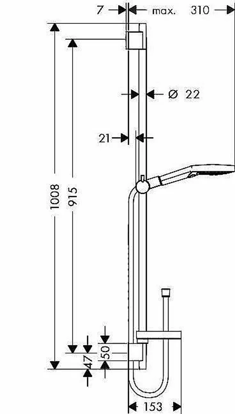 Душевой гарнитур Hansgrohe Raindance Select S 120 /Unica‘S Puro 26631400 белый/хром
