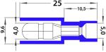 Разъем штекерный полностью изолированный штекер 4 мм 1.5-2.5 мм² (РШПи-п 2.5-4/РшИпп 2-5-4) синий RE