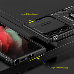 Чехол Safe Case с кольцом и защитой камеры для Samsung Galaxy S22 Ultra