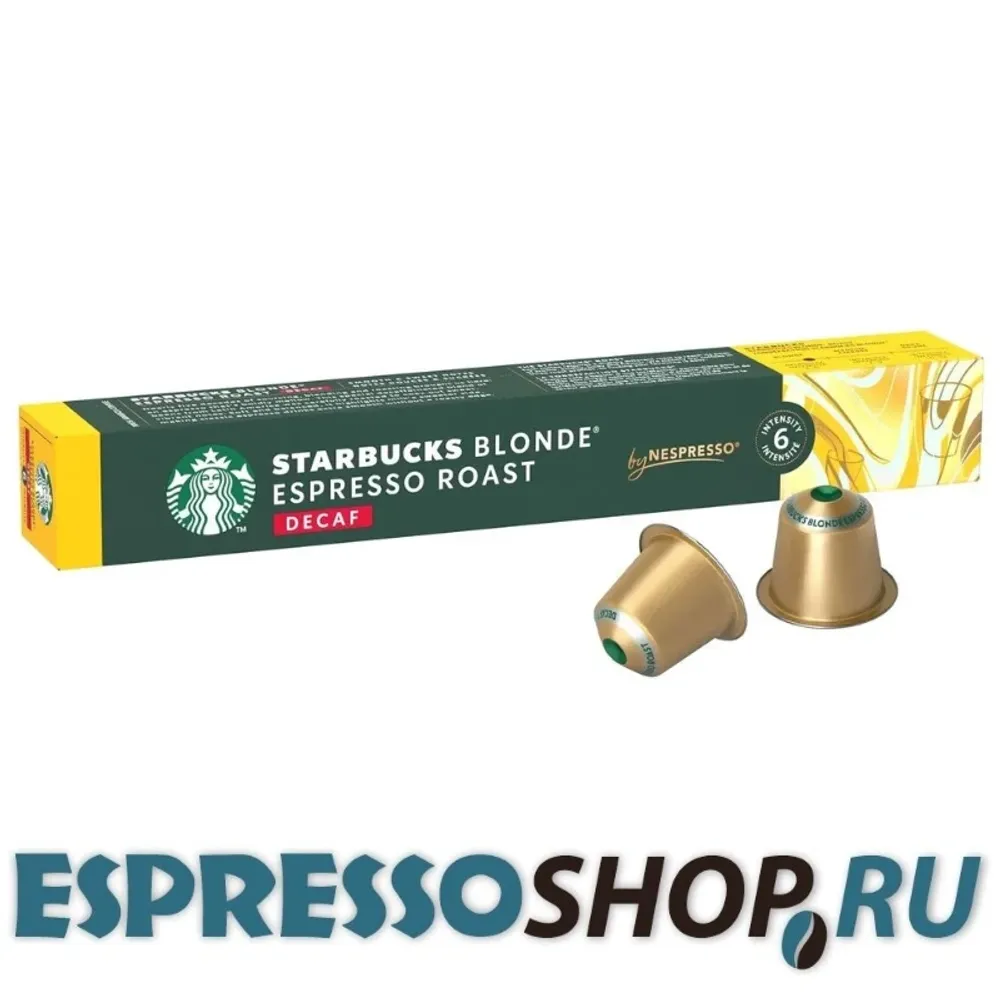 Капсулы для кофемашин Nespresso Starbucks Blonde Espresso Roast Decaf