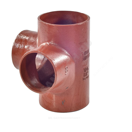 Крестовина канализационная 88° чугунная двухплоскостная без раструба SML