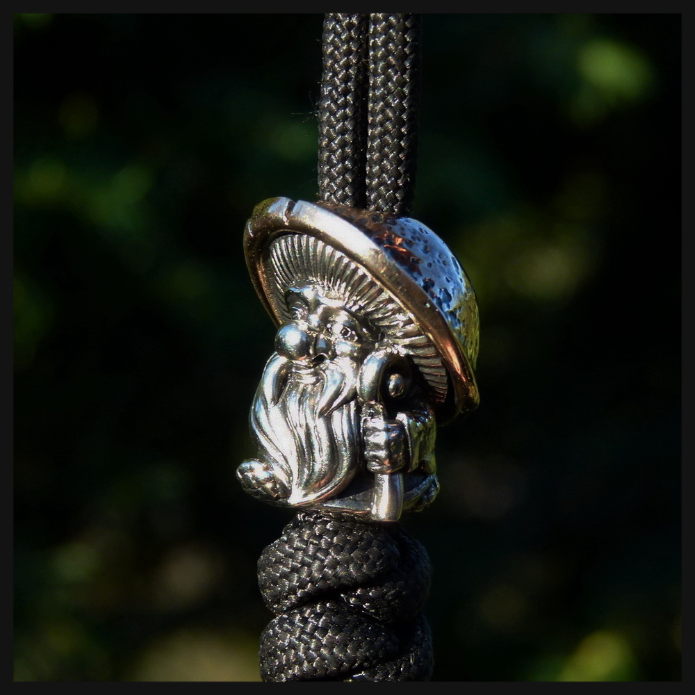 Бусина "Дух леса" для темляков или браслетов , биметалл