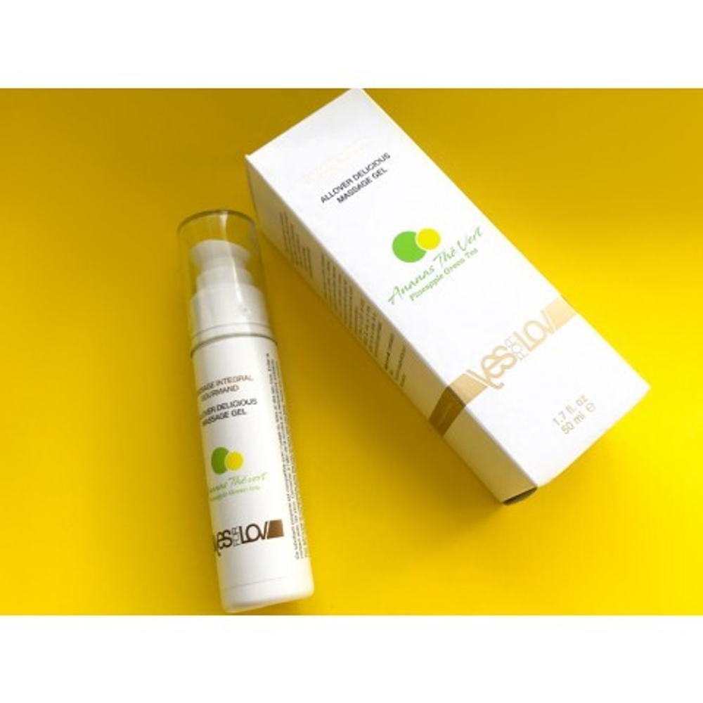 Массажный гель для тела YESforLOV "Ананас-зеленый чай" 50 мл.