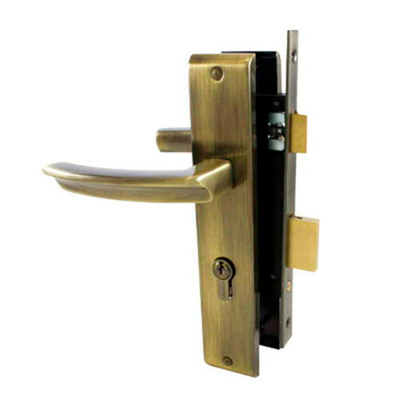 Замок Аллюр врезной  ЗВ4-70.08 AB ст. бронза с ручками