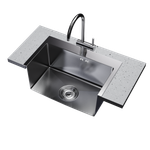 Мойка настол.монтаж 65х45 (3,0) вып 3 1/2  MIXLINE PRO 22см с сифоном (сатин)