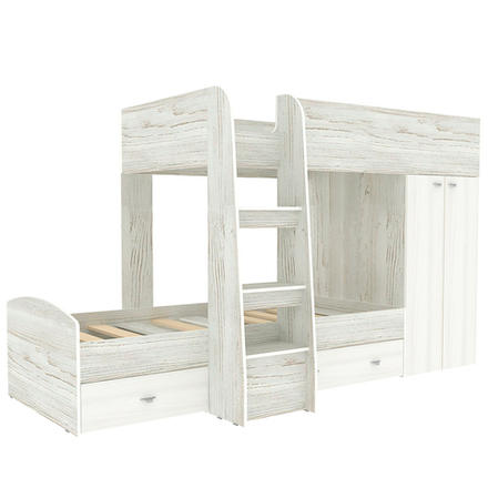 Двухъярусная кровать КарИВи Голден Кидс 2 Винтерберг Белое Дерево