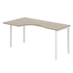 Стол эргономичный на металлокаркасе (белый) SIGMA (СИГМА) МК40х40