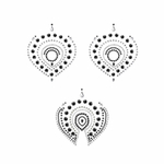 Черно-серые наклейки на грудь и зону бикини FLAMBOYANT (Цвет: черный с серым)