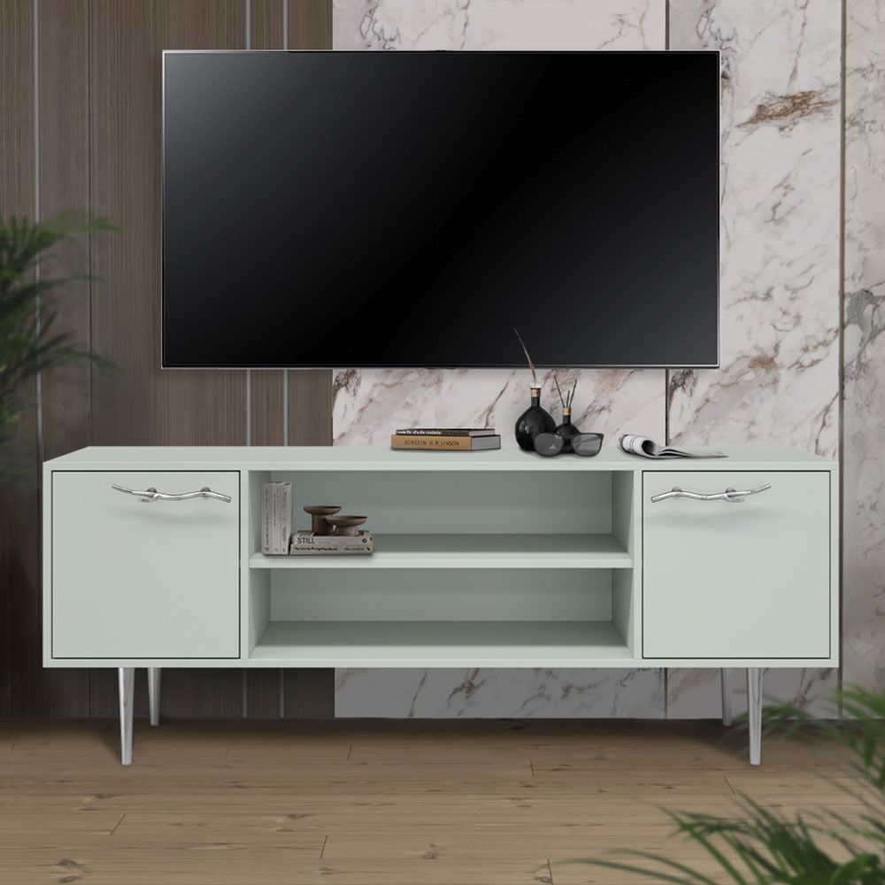 Тумба под ТВ Арт Колор matte 155см Стайл Сильвер Серый дым матовый