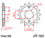 Звезда ведущая JTF1321.13, JT