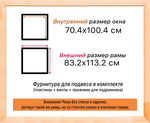 Деревянная рама 70x100 для картин на подрамнике сеч. 71x28