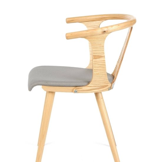 Стул Yard деревянный с серой тканью 