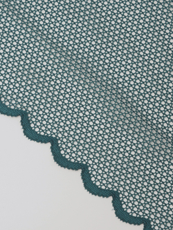 Эластичное кружево изумруд крупная ячейка ширина 22 см