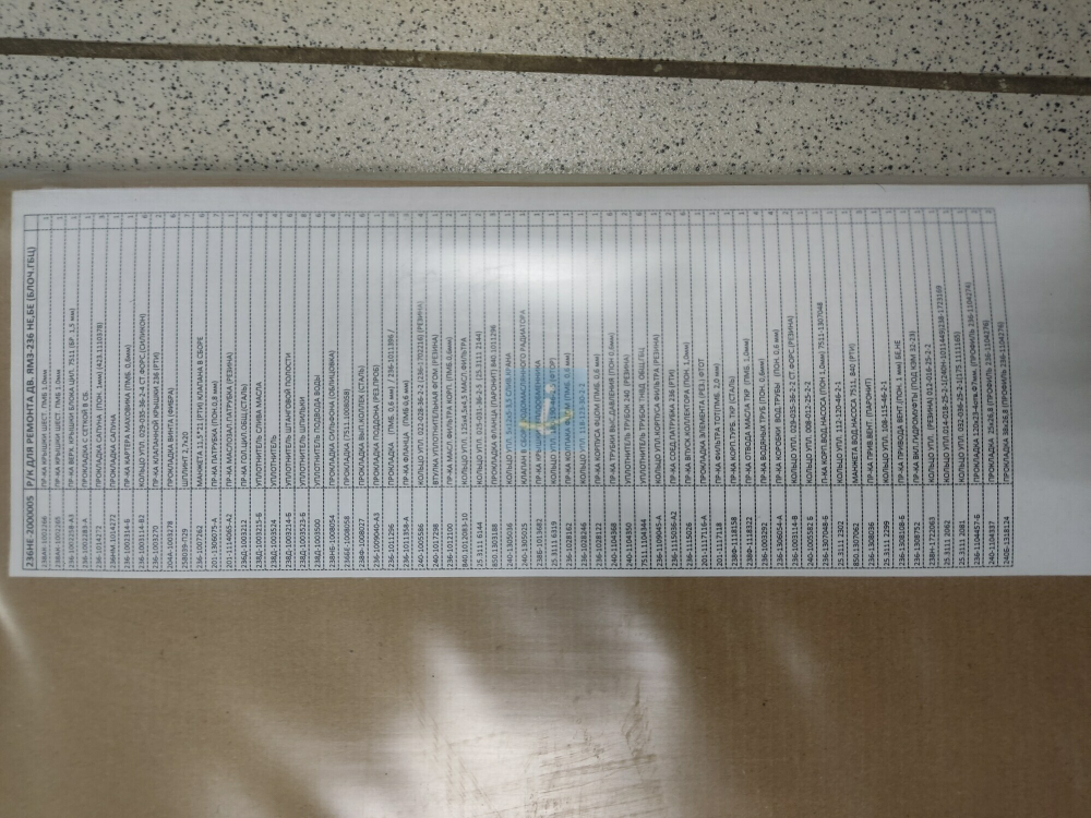 Рк для ремонта дв. ЯМЗ-236 НЕ,БЕ (общ.ГБЦ) 236НЕ-2000005-01