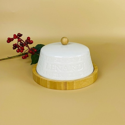 Lenardi 140-139 Масленка 17см BAMBOO в под.уп.(х18)Фарфор