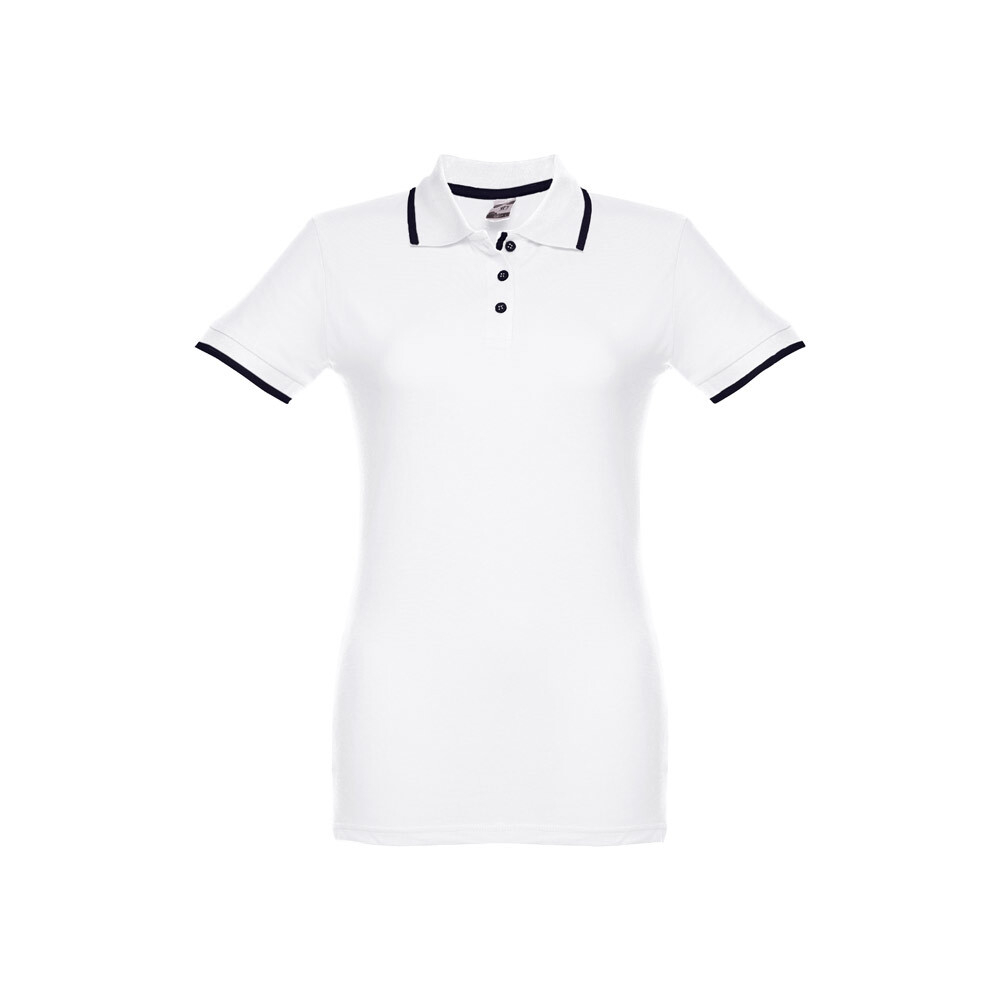 THC ROME WOMEN WH. Женское двухцветное хлопковое поло
