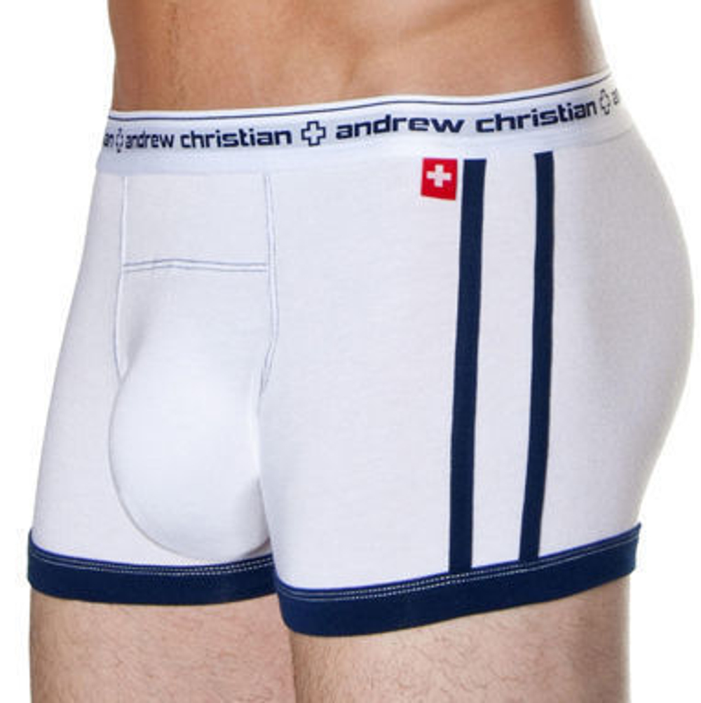 Мужские трусы боксеры Andrew Christian White Almost Naked Hip Boxer